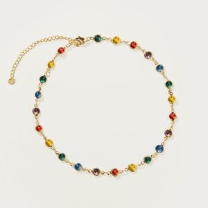 NWT - Multicolor Beaded Rainbow Infinity Choker Necklace